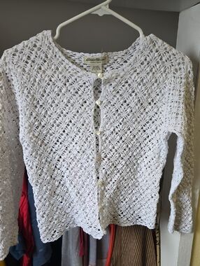 Eddie Bauer open knit cardigan